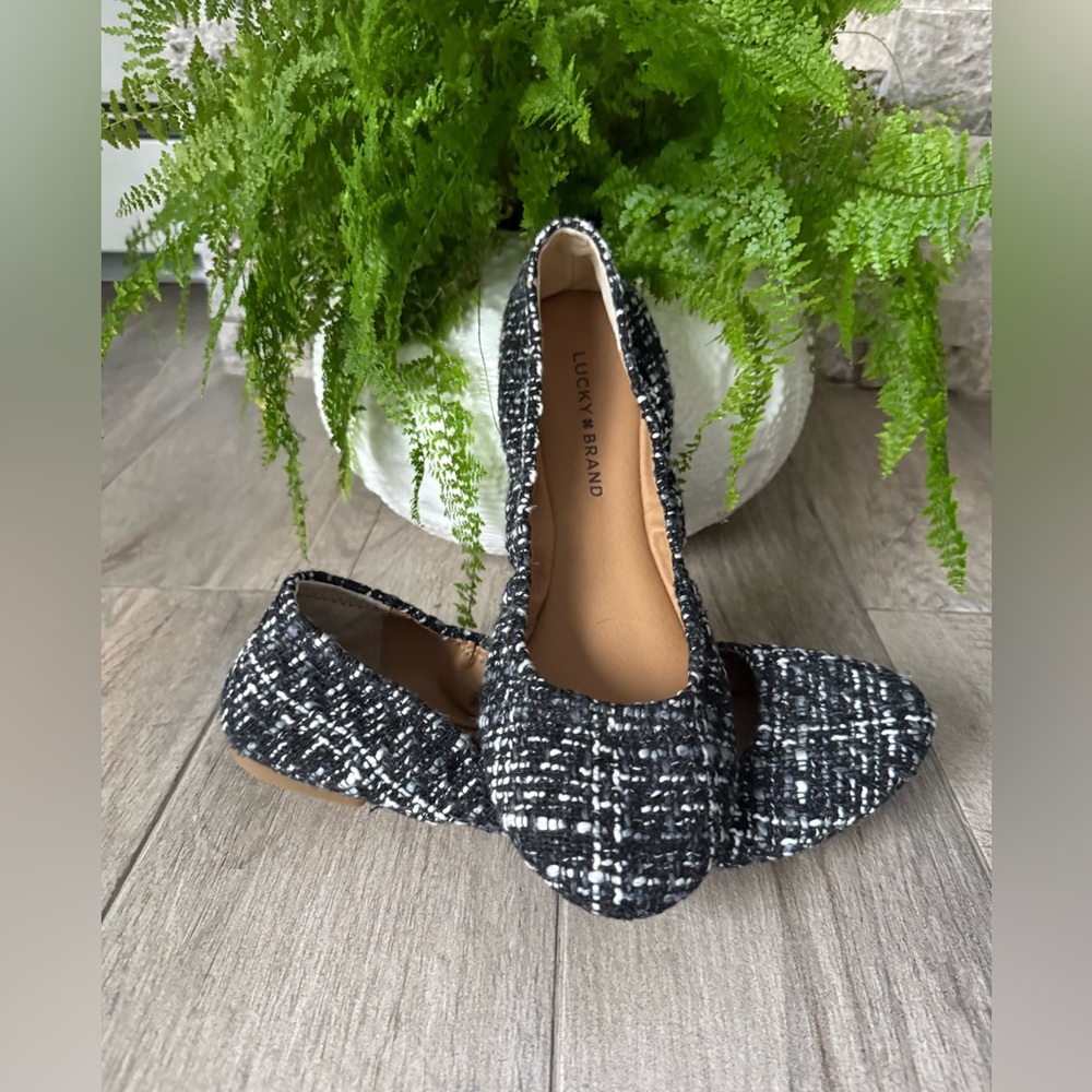 Lucky Brand Women's Tweed Pattern Flats